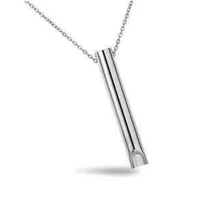 Silver‎ Anti Anxiety Breathing Necklace Meditation Tool Stress Relief, Relaxing